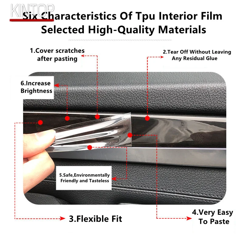 For CHERY OMODA 5/TIGGO 8 PRO 22-23 Car Interior Center Console Transparent TPU Protective Film Anti-scratch Repair Film Refit