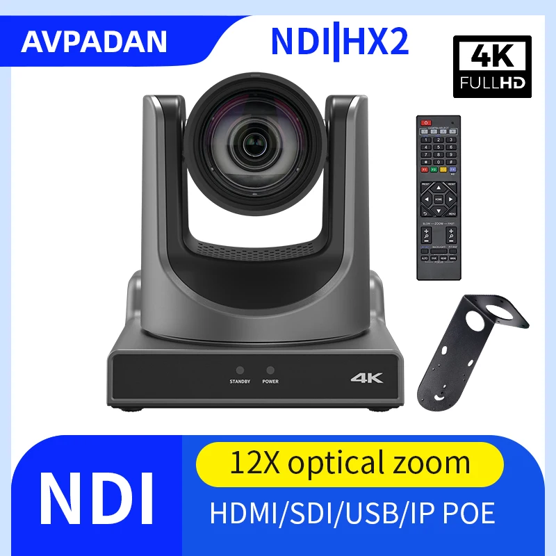 4K 60Fps Ndi Camera Auto Focus Ptz Cam Telecomando Living Stream Camera Meeting Video Room Webcam