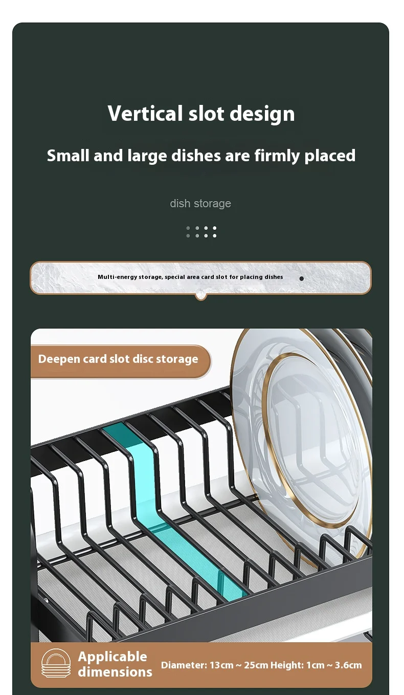 Multifunctional Kitchen Storage Rack - Bowl Dish  Chopstick Organizer