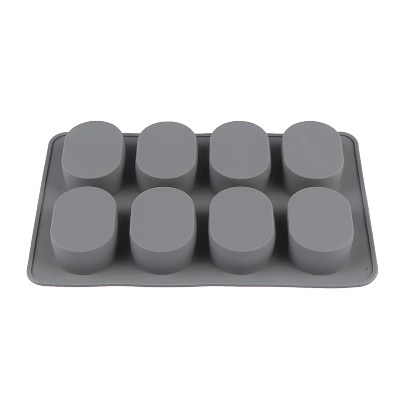 1pc Silicone Cake Mold Hand Soap Mold 8-hole Oval Jelly Soap Gifts Handmade Accessories