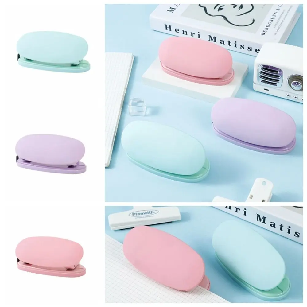 

Manual Binding 2-hole Paper Punch Macaron Color DIY Scrafts Double Holes DIY Hole Punch Loose-leaf Binding Punching Tool