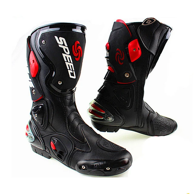 Microfiber Leather Motorcycle boots Men 