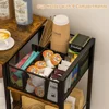 Coffee Bar Station Tiered Organizer Coffee Cabinet with Dividers Storage Accessories Home Kitchen Office Living Room 4