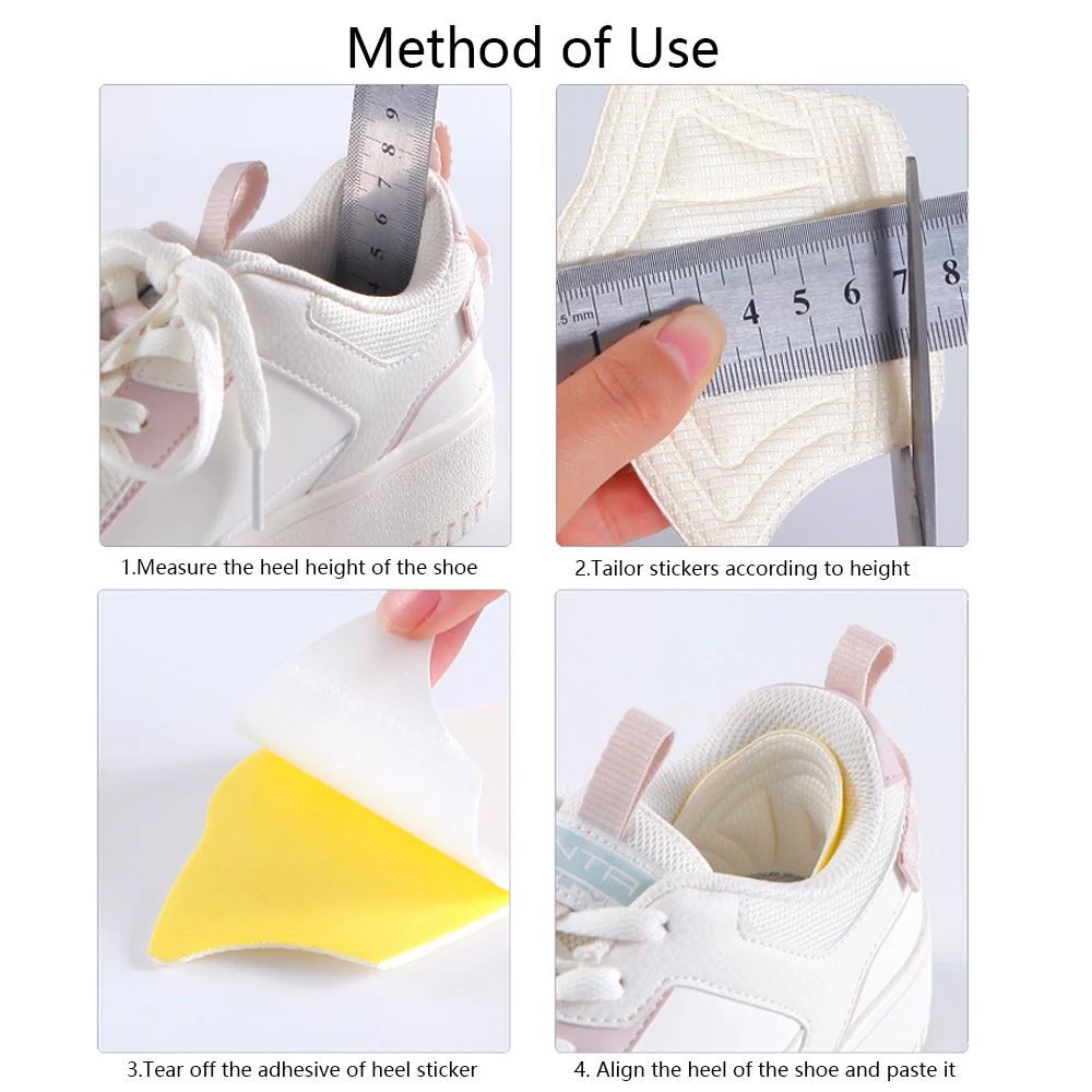 Heel Cushion Protector 10Pcs Foot Pads For Shoes Patch Heel Pads For Sport Shoes Too Big Reduce Size Filler Insert Heel Protectors Stickers heel cushion protector