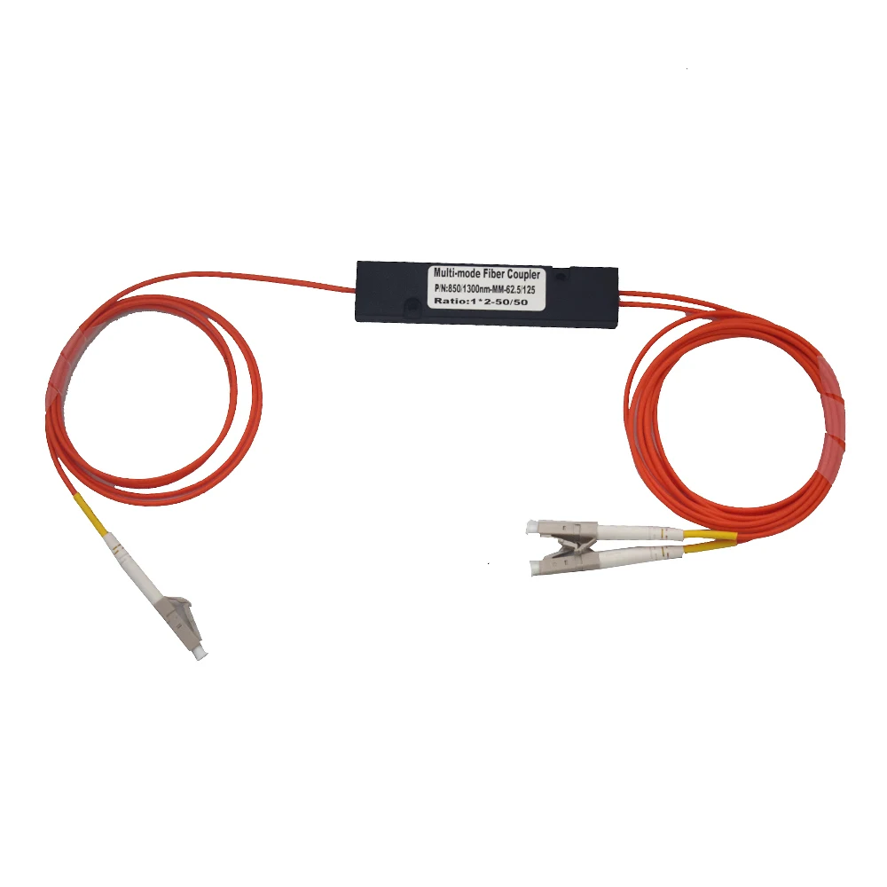 Freies Verschiffen 850/1300nm MM 50/50 Kupplung Verhältnis LC/PC 1x2 FBT Koppler 1*2 FBT Multimode-faser Optic Splitter