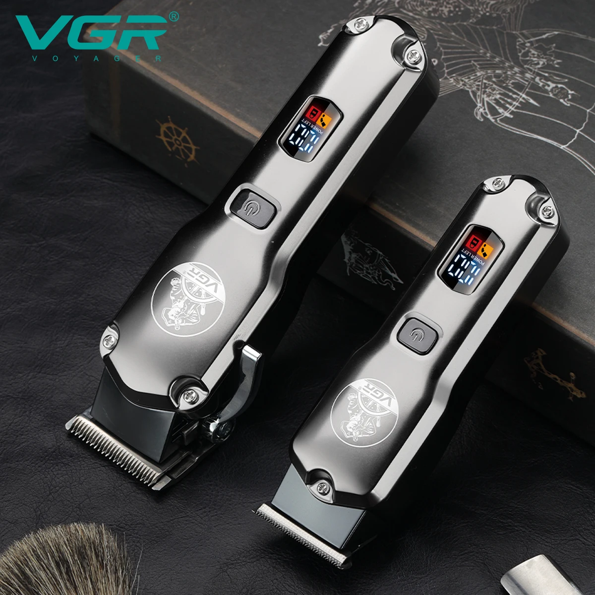 Hair Clipper Professional Combo Kits Electric Rechargeable Cordless Hair Trimmer For Men Lithium Ion