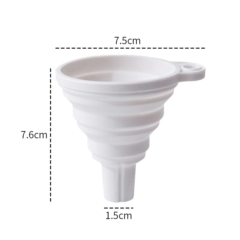 Imbuto pieghevole in silicone da 1 pezzo - Mini design telescopico a bocca larga per olio/vino, piccolo dispenser portatile per imbuto domestico