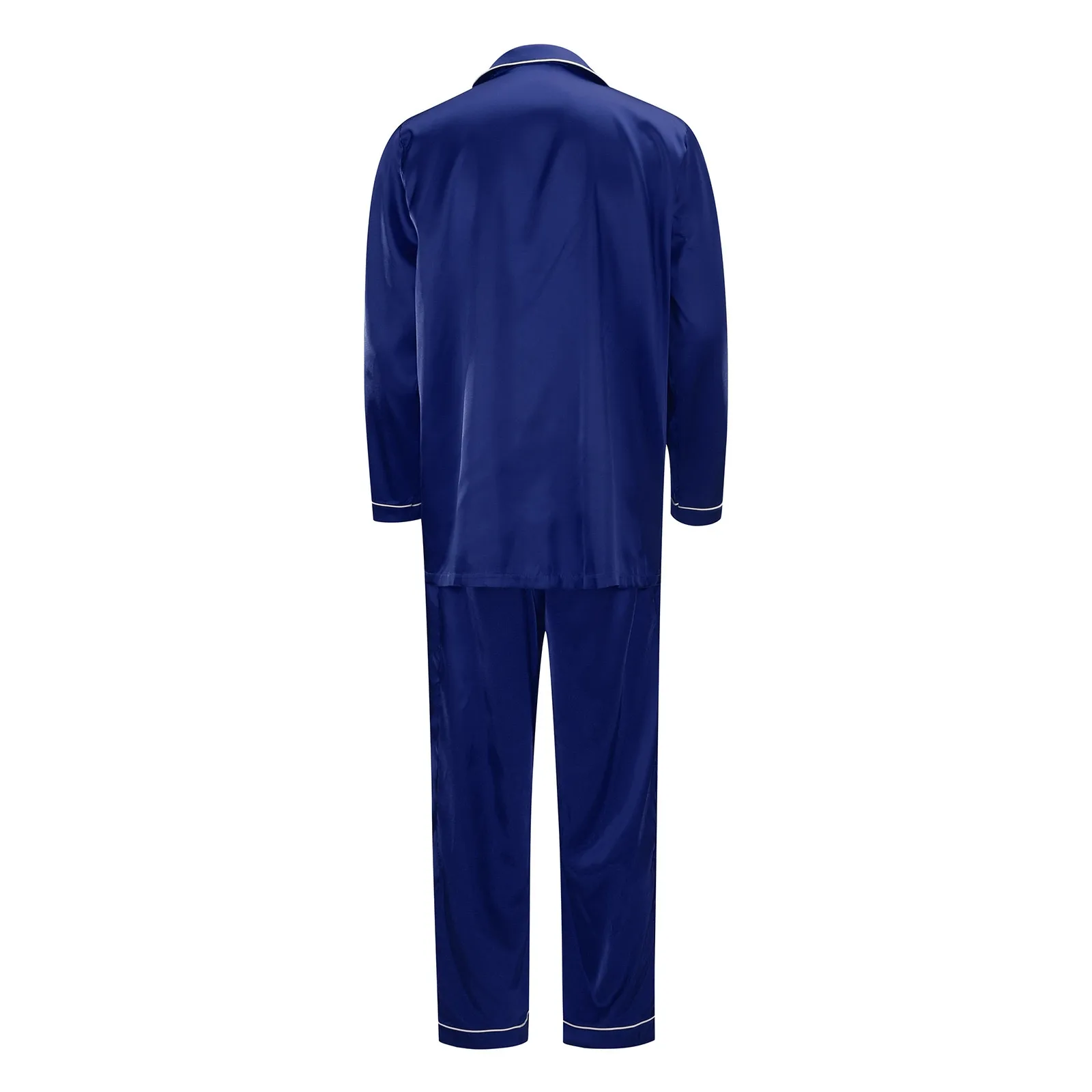 thumbnail image 5 of Pijama de seda para mujer de 2 piezas de talla grande para Navidad, conjunto familiar a juego, pijama de punto marrón para madre e hijos de manga larga lisa, 5 of 5