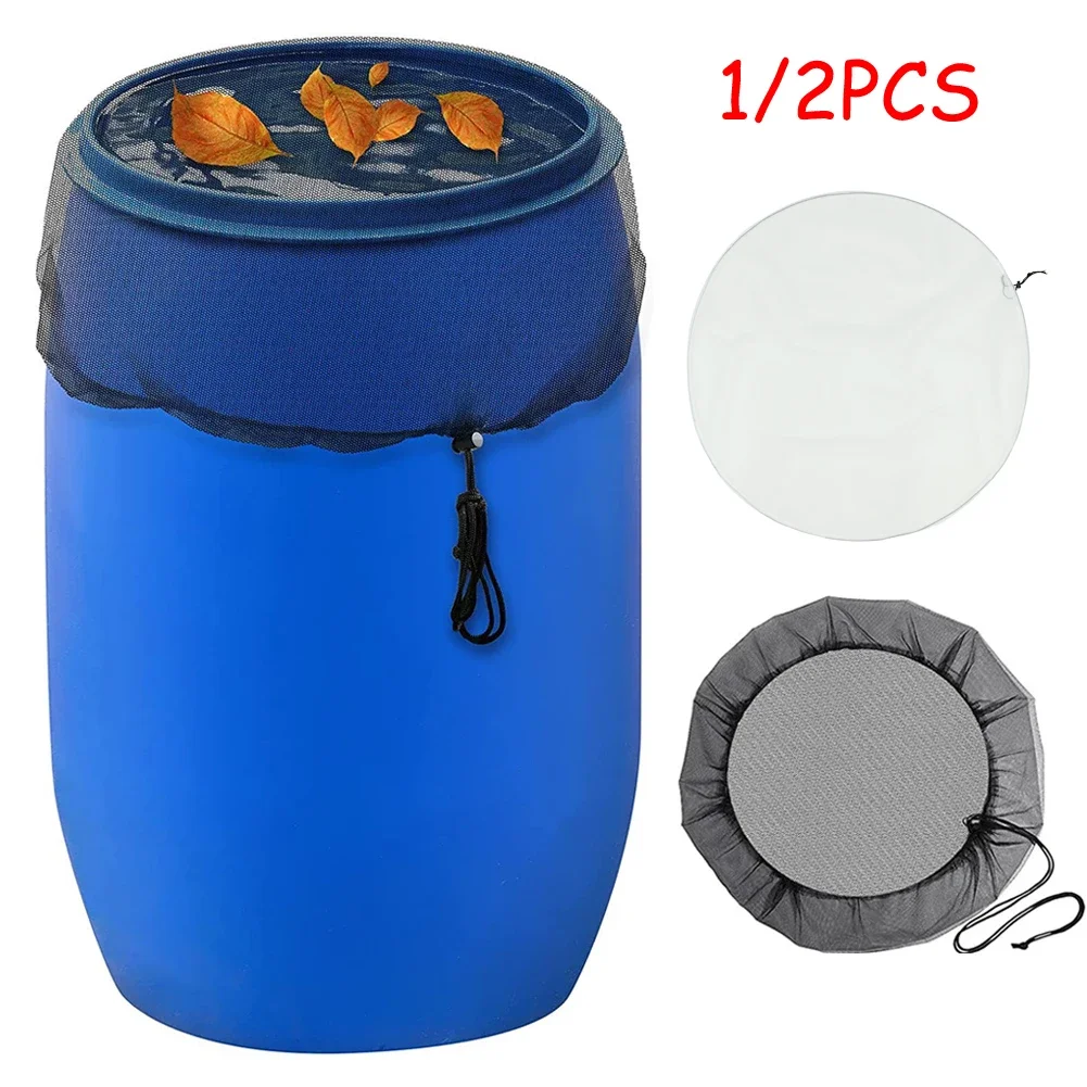 Rain barrel cover 1/2pcs Mesh Cover Netting for Rain Barrels Water Collection Buckets Tank Raindrop Harvesting Tool Anti-Mosquito Water Protection