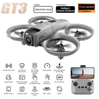 GT3 Mini Drone 8K Profesional HD Camera Obstacle Avoidance FPV Quadcopter With 180° Adjustable Camera RC Dron For Children Toys