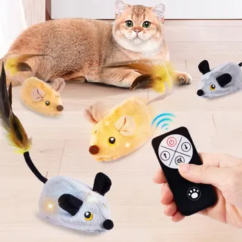 Interactive Cat Toy Mouse Rechargeable Moving Automatic Cat Toys Electric Mouse Cat Teaser Toys for Indoor Cats 2