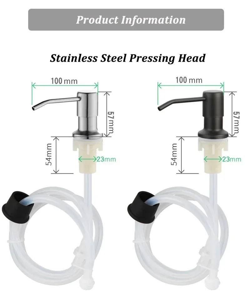 Premium Stainless Steel Soap Dispenser Extension Tube Set - Ideal for Kitchen Sinks & Bathroom, with Automatic Function 5