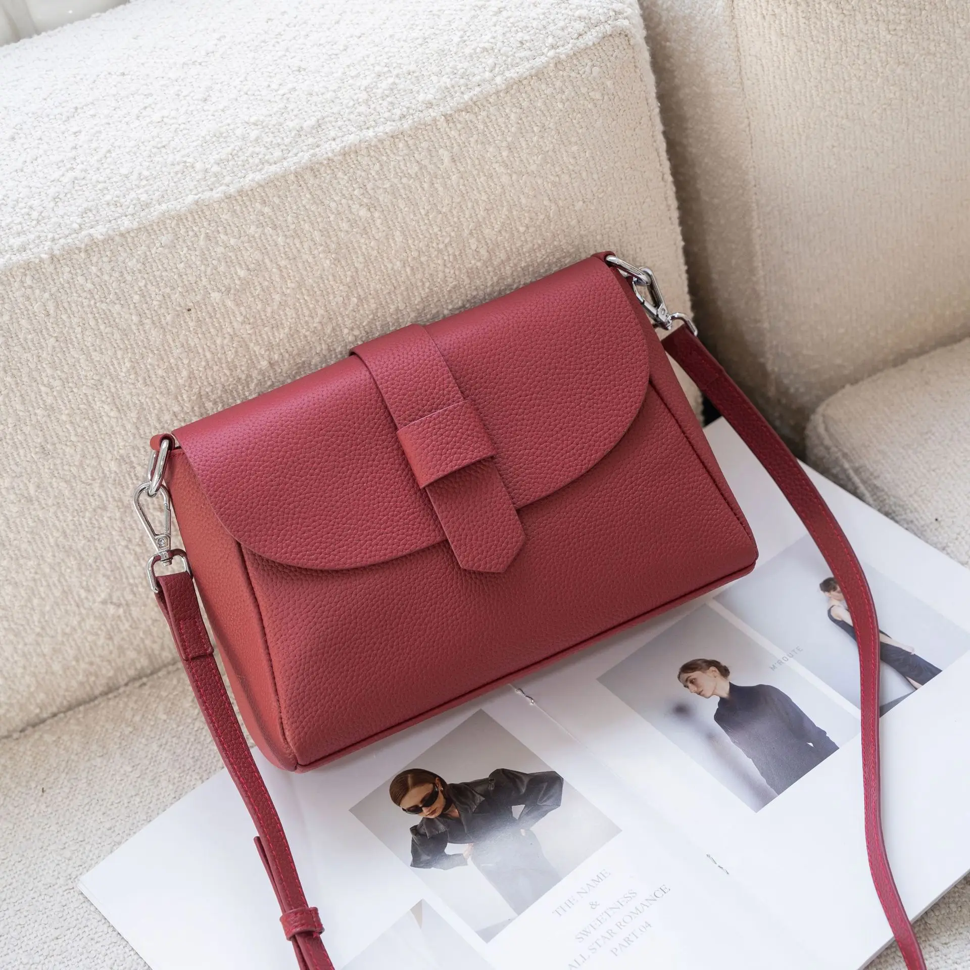 TOGO Leather Top Layer Cowhide Women's Handbag, Shoulder Bag, Fashionable Practical Crossbody High-quality Casual Small Bag