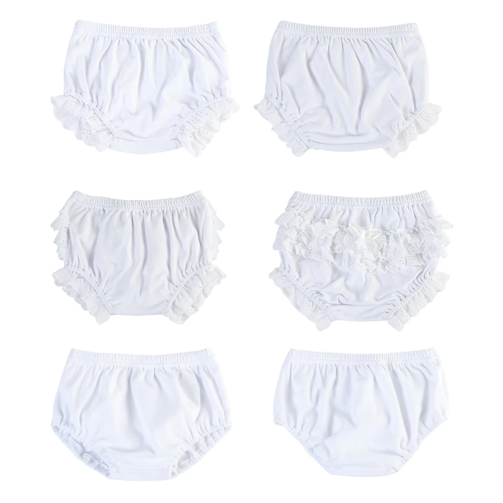 

Mudbala Custom White 95% Cotton Baby Bloomers With Lace Boutique Newborn Toddler Girls Diaper Cover