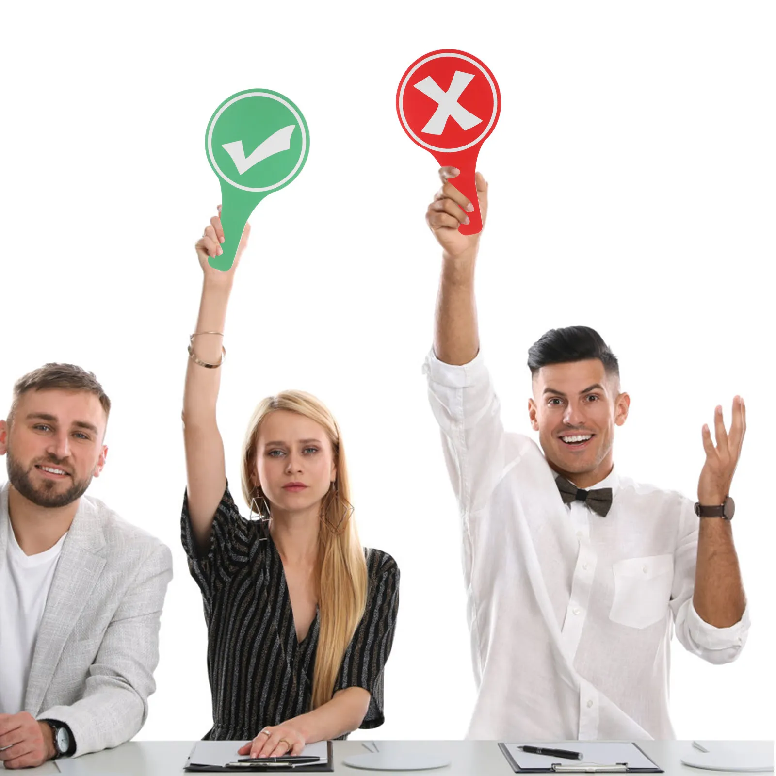 3개입 투표용 패들 교실 손신호기 교사용 이벤트 용품 건식 지우개 보드 재사용 가능 정답/잘못 학생 상호작용 도구