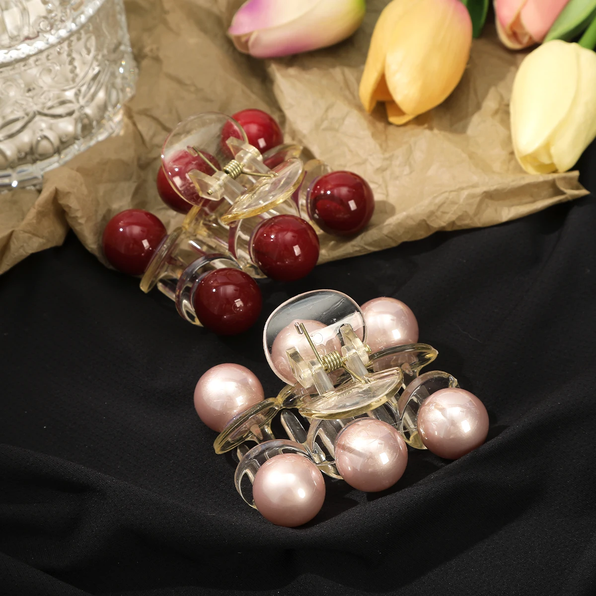 Pearl Sweet Hair Claw For Women Simple Ponytail Hairpin Ladies Temperament French Hair Crab Clip Fashion Hair Accessories