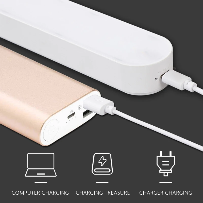 USB LED 조명 테이블 램프, 컴퓨터 책상 충전식 램프, 마그네틱 사무실 공부 독서 스탠드 조명, 침실용