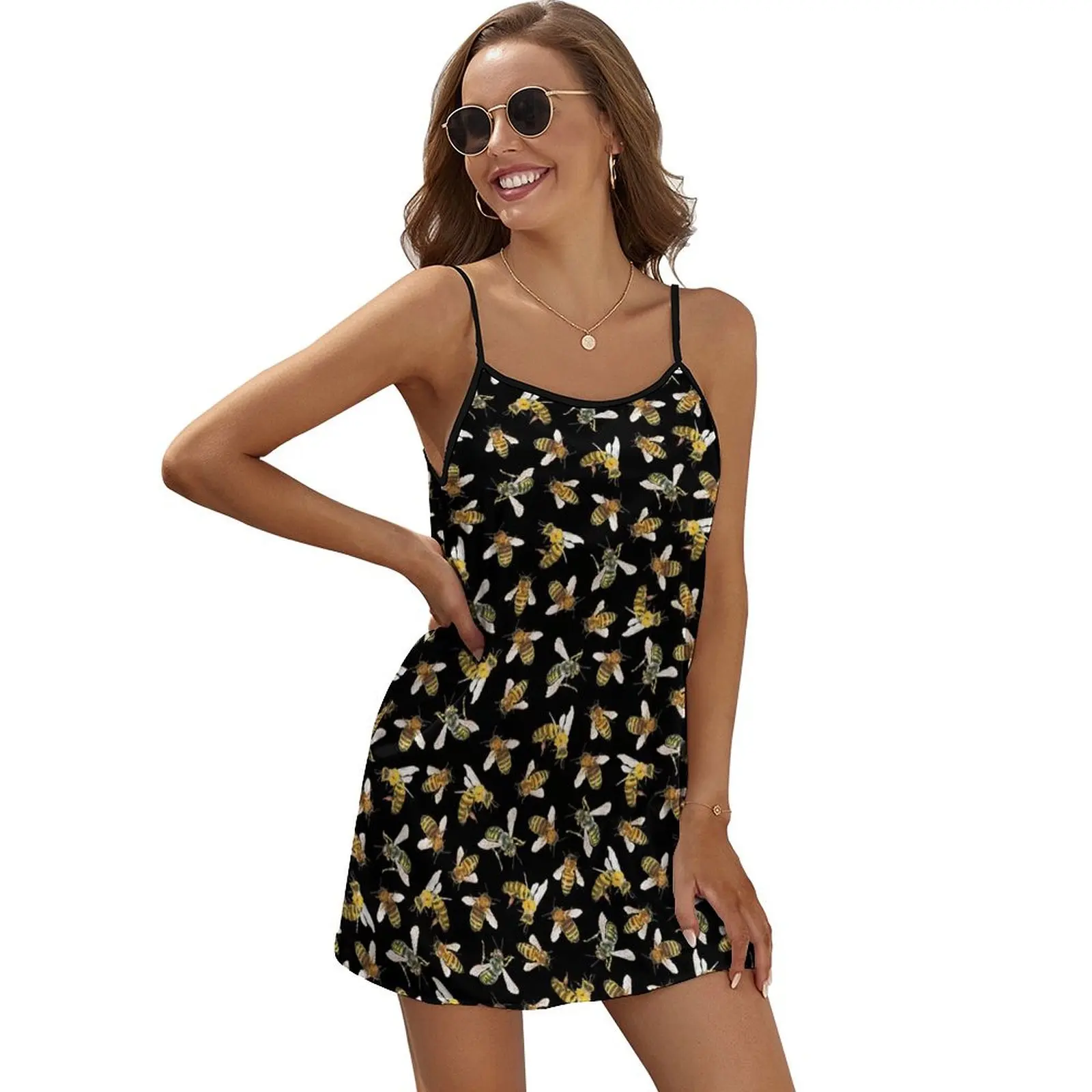 

Honey to the Bee (Black) Sleeveless Dress african dresses for woman women's summer jumpsuit