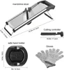 Mandoline Food Slicer, Adjustable Mandoline Slicer for Kitchen, Stainless Steel Mandolin Vegetable Chopper for Potato/Tomato 2
