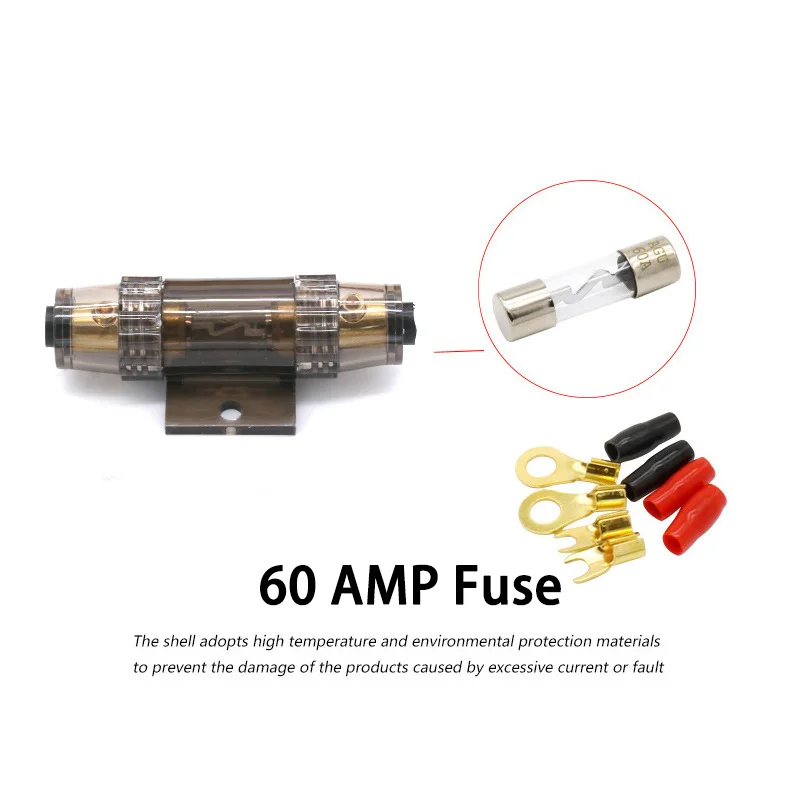 6/8GA Car Amplifier Cable Set 60AMP Subwoofer Power Cable AMP Wiring Fuse Wire Installation Kit Vehicle Modification Parts car stereo accessories audio speaker wiring kit car amplifier wiring kit
