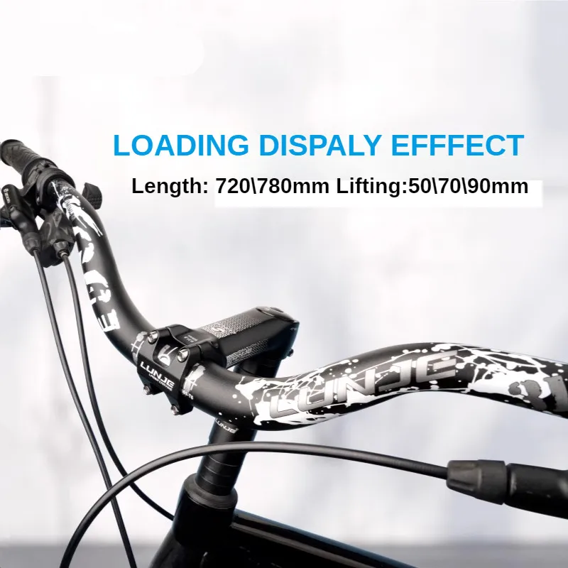 31.8x720/780mm Handlebar MTB Bike Riser Aluminum Swallow HandleBar Rise 90mm Mountain Folding Bicycle Handlebar Bike Parts
