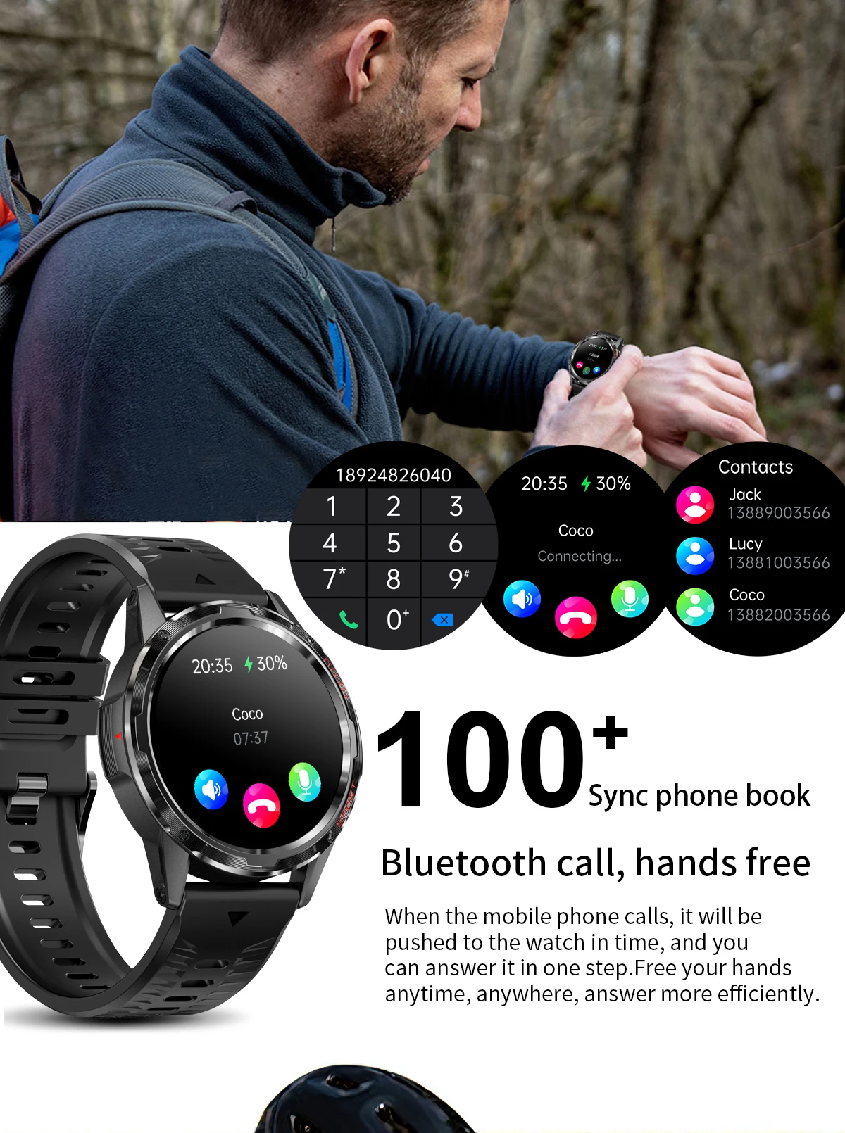 H70 Smart Watch BT Call 1.32inch Full Touch Heart Rate IP67 Waterproof Voice Assistant Sport Track 49 H70 Smart Watch BT Call 1.32inch Full Touch Heart Rate IP67 Waterproof Voice Assistant Sport Track 43