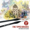 8pcs Small Detail Paint Brush Set, Hobby Art Professional Thin Miniature Fine Paint Brushes for Watercolor Oil Acrylic 5