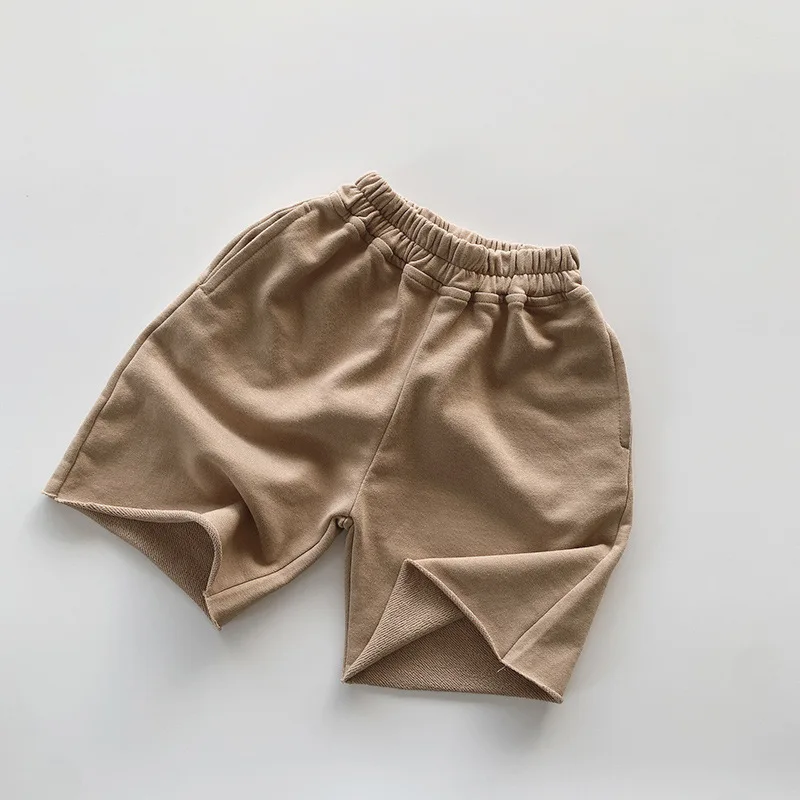 Kids Shorts Summer Kid Girl Boys Cotton Straight Wide Leg Short Pants Smooth Fashion Solid Comfortable