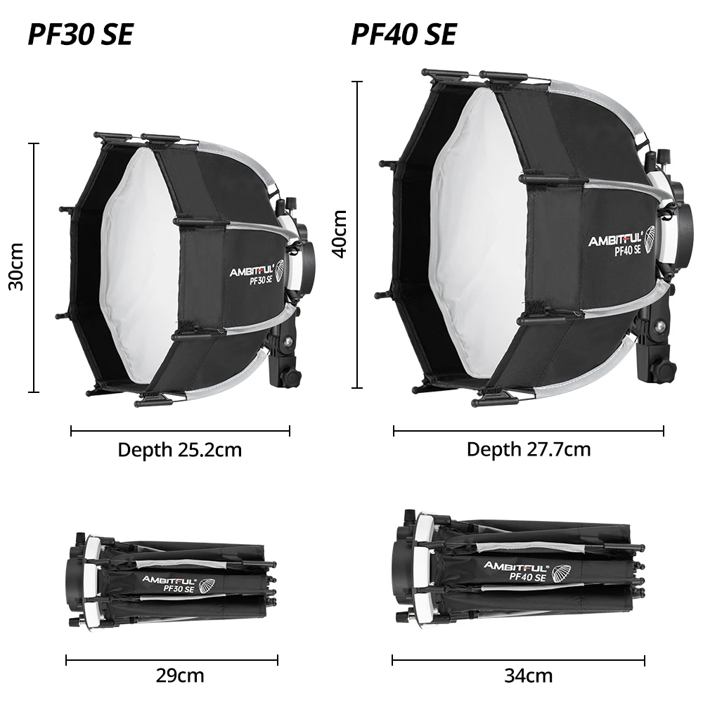 Softbox Ottagonale Universale 30 cm Pieghevole Diffusore Luminoso Compatto per Fotografia Illuminazione Morbida Accessorio Flash