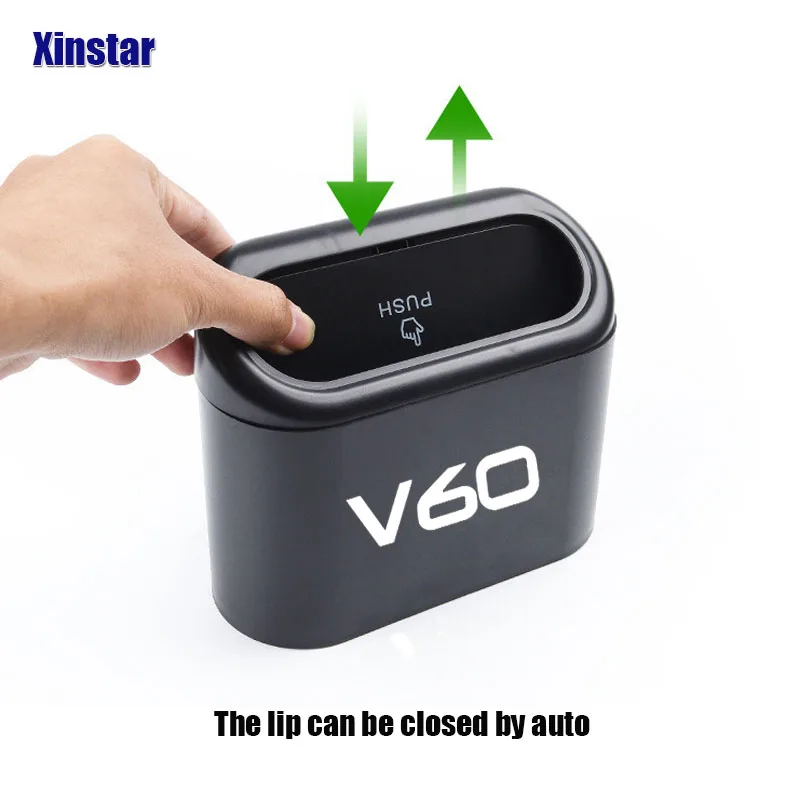 Plastic Car Trash Bin For Volvo S60 XC90 V40 V50 V60 V70 S80 S90 V90 C30 C70 XC70 XC60 XC40 AWD T6