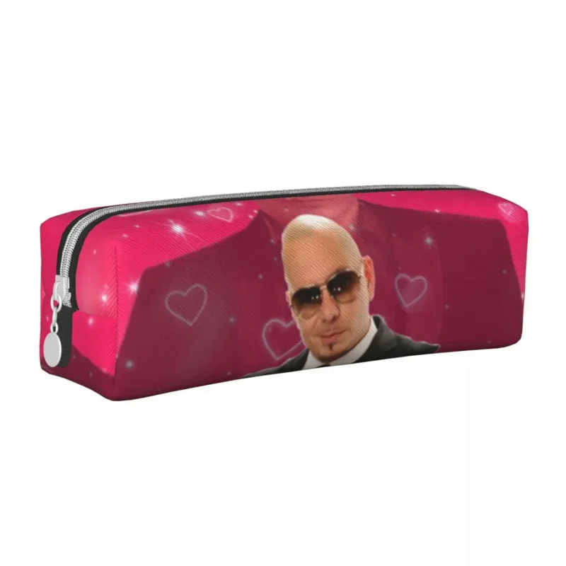 

Mr. Worldwide Says To Live Laugh Love Case Creative Pitbull Pen Bags Girls Boys Large Students School Gift Pencil Box