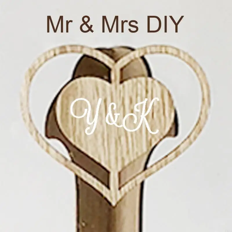 F68D Wooden Heart Frame Clear Wedding Guest Book Sign Drop Box Decor