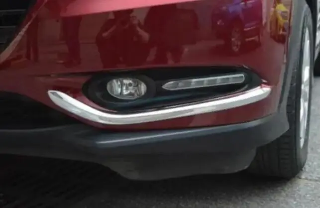 혼다 HRV 베젤 HR-V 2015-2016 2018 2019 2020 ABS 크롬 팀 전면 안개등 커버 스트립, 자동차 스타일링 자동차 액세서리
