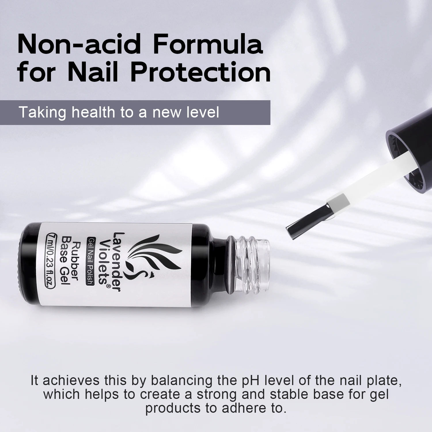7ml Rubber Base Coat, High Adhesion Soak Off Base Gel Nail Polish, Long Lasting for Salon Quality Women Manicure Nail Art Design