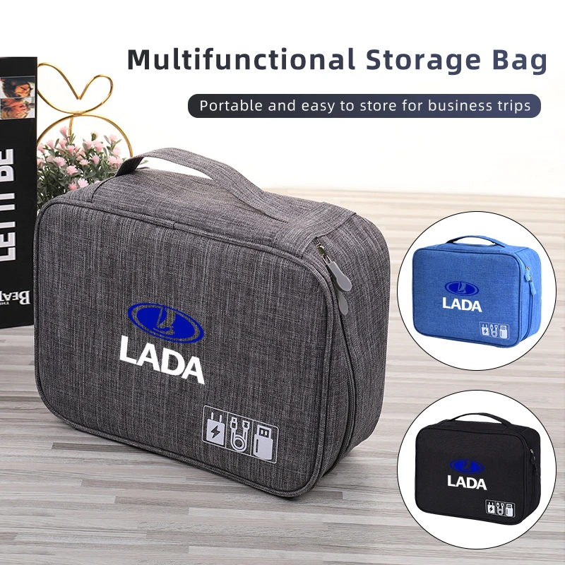 

Car Waterproof Storage Bag Multi-functional Digital Organiser For Lada Vesta Niva Samara Kalina Largus Priora Xray Granta