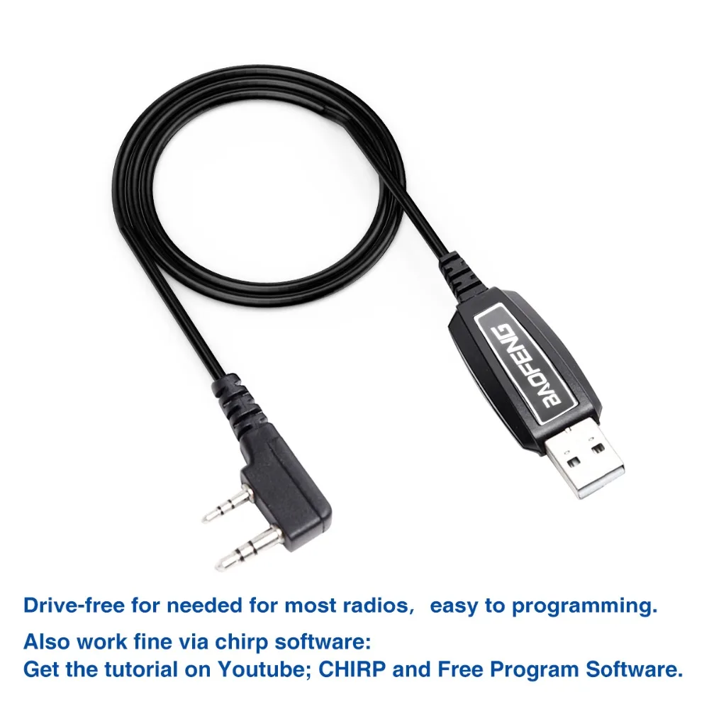 Programming Cable CH340 USB for Baofeng UV 82 888S UV 13 21 Pro Quansheng UV-K5 5R Plus Walkie Talkie Radio