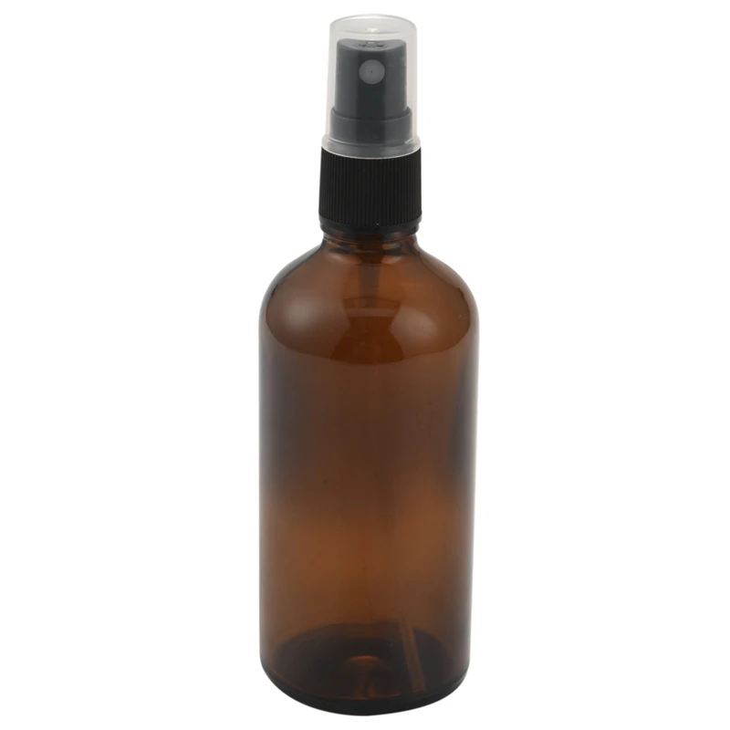 

Amber Glass Spray Bottle With Black ATOMISER Sprays,Refillable Container For Essential Oil / Aromatherapy Use