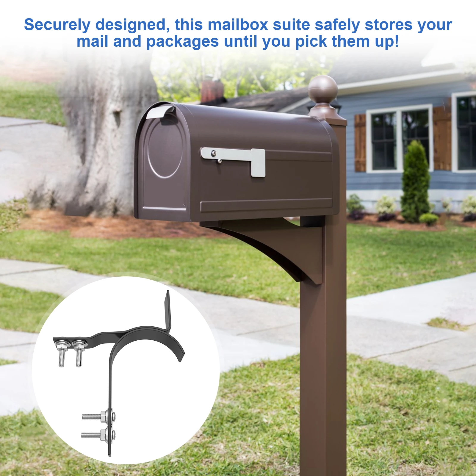 Secure Post Box Latch Hardware Replacement Set Mail Box Latch Hardware Iron Mailbox for Mailbox Repair Residential Homes