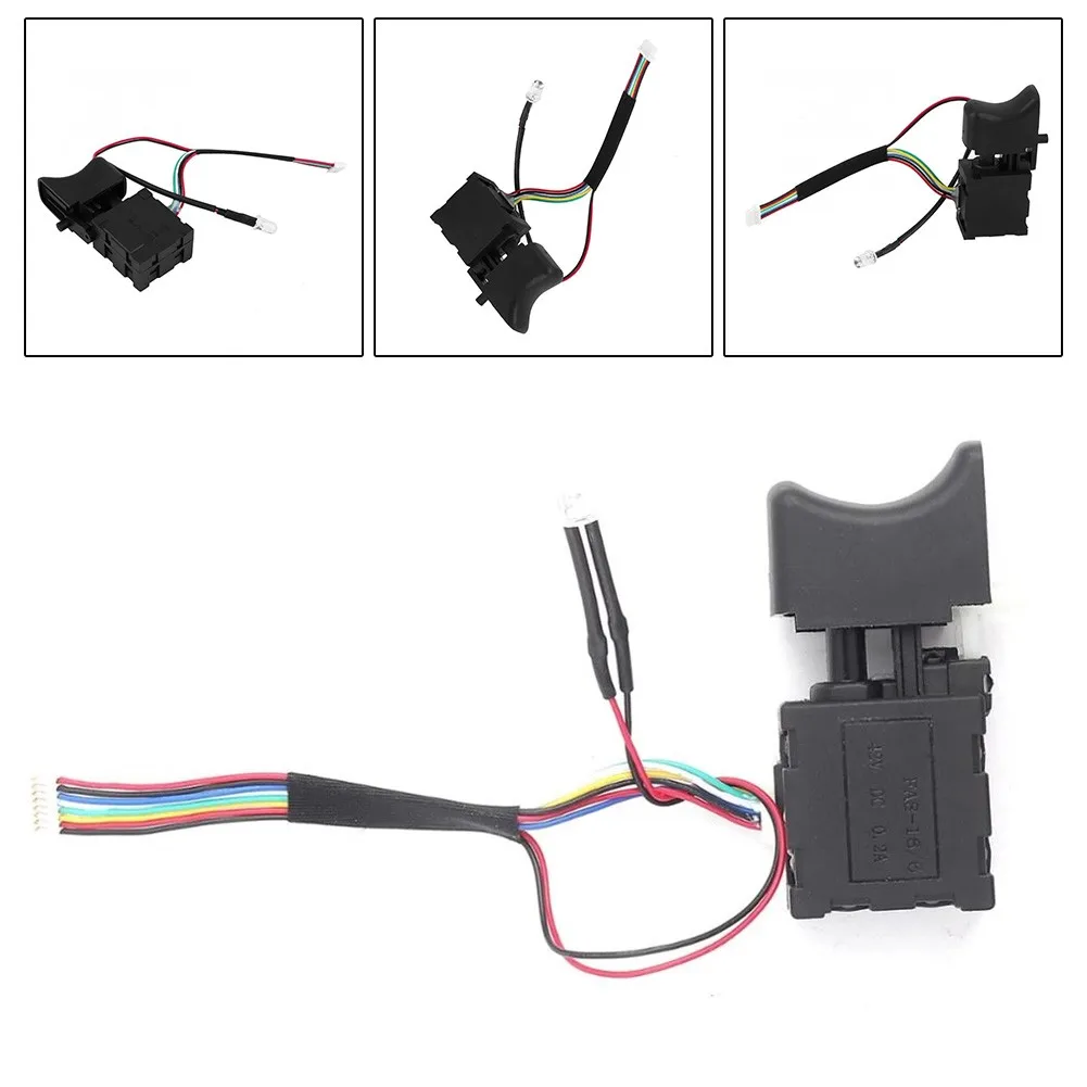 

Power Tools Trigger Switch Black Controller Drill Switch Electric Plastic + Metal Switch Tool 7.2V-24V Adjustable