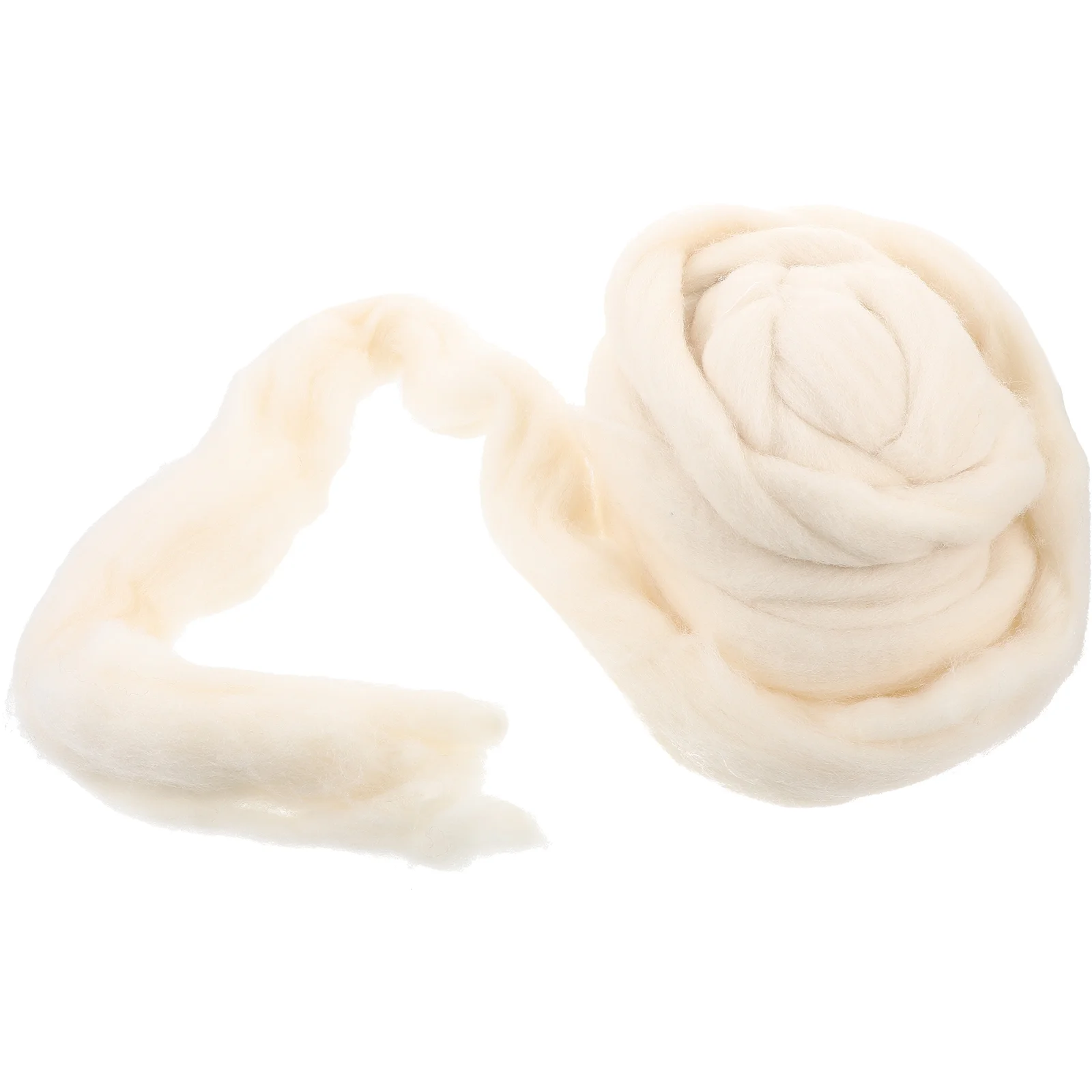 

Natural Roving Felting Yarn Roving Fibre Yarn Roving Felt Crafts for DIY Craft Felting Hand 200g ( Galatea )