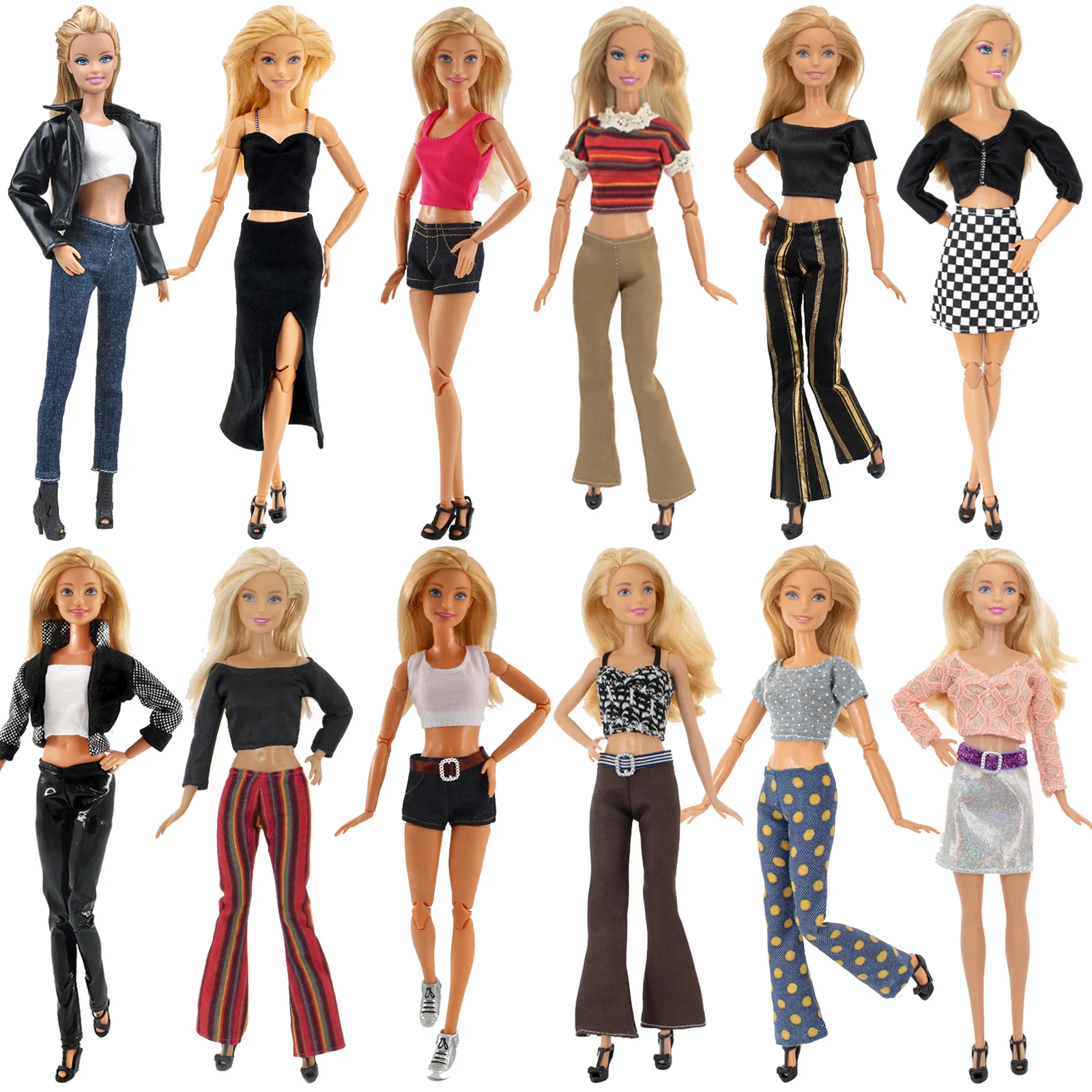 40Pcs/Set Barbies Doll Clothes Swimsuits Bikini Accessories for Barbie Doll  Shoes Boots Skateboard For Barbie