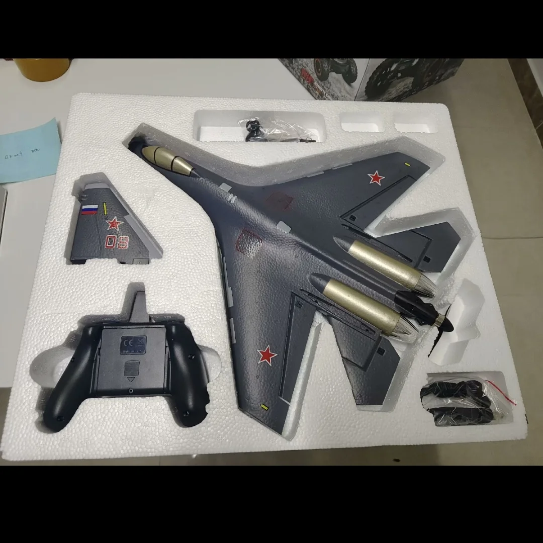 Qf009 Su-35 RC 비행기 4채널 고정익 폼 브러시리스 전동 모델 글라이더 스턴트 장난감 (야외 크리스마스 선물용)