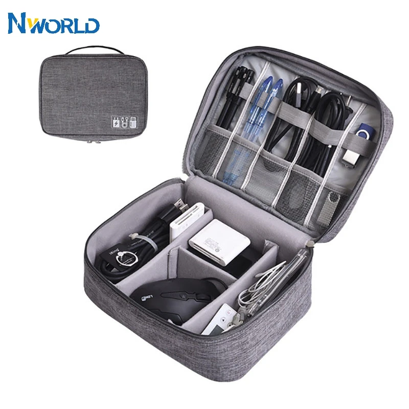 Cable Organizer Box Travel Gadget Bag Hard Drives Portable Storage Case HDD Case Protective Pouch Bag For iPad Mini Power Bank portable hard drive bag,data cable storage bag,hard drive box,cable storage bag,hard drive case,cable organizer pouch,electronic accessories case,digital accessories bag,electronics travel organizer