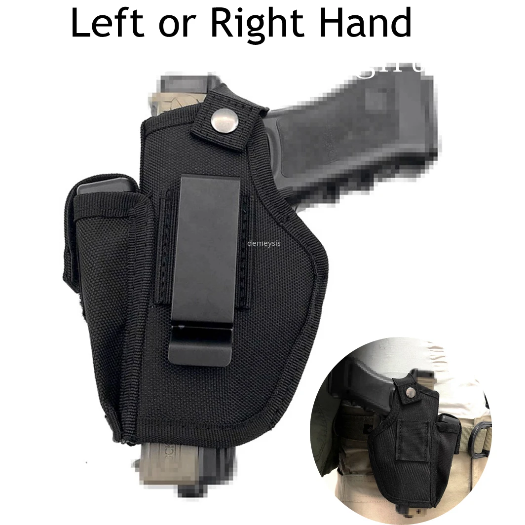 

Right or Left Hand Concealed Carry Gun Holster for Glock 19 17 26 27 43 S&W M&P Shield 9/40 1911 Taurus PT111 G2 Sig Sauer Ruger