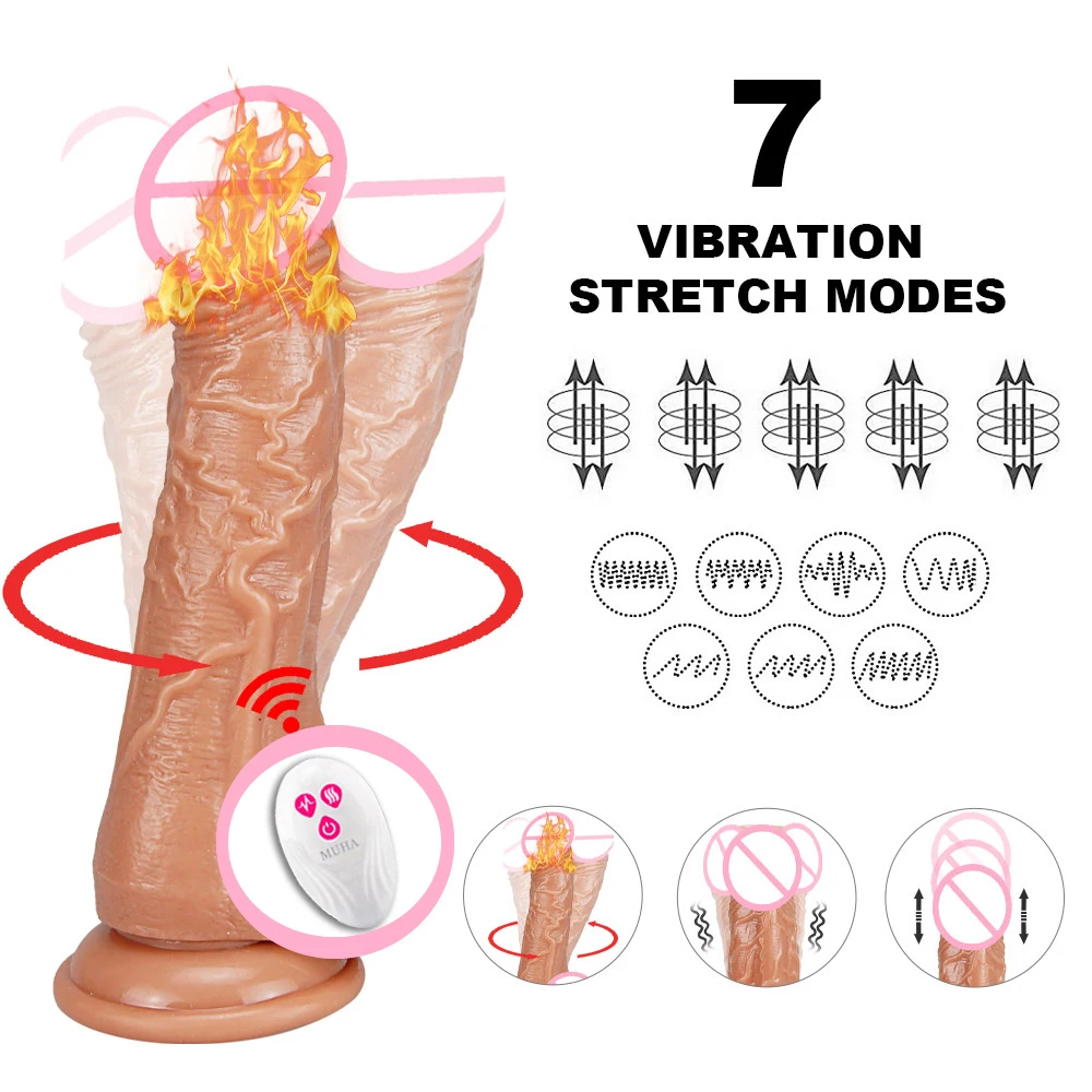 Telescopic Realistic Dildo Vibrators Sex Toy for Womans Remote Control Penis Vibrator Female Anal Pussy Masturbators Sex Shop 18