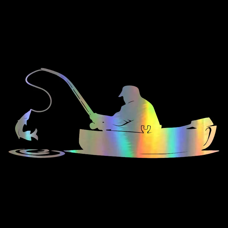 

Автомобильная Наклейка 3D 15,2*6,5 см, модные наклейки для рыбалки на борту, виниловые лазерные наклейки для стайлинга автомобиля