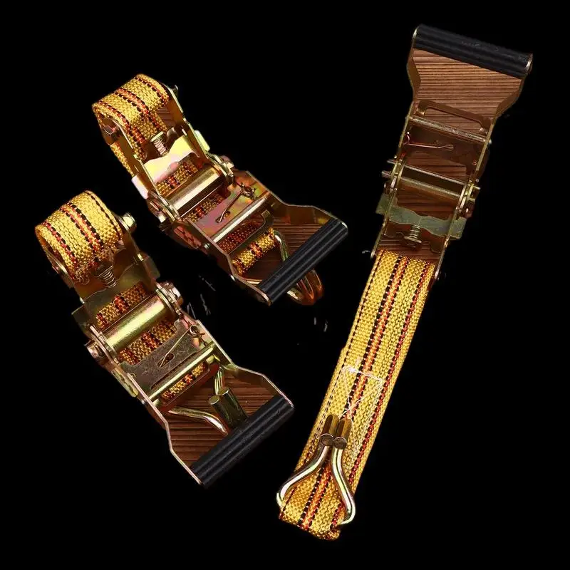 YY30 헤비듀티 래칫 타이 다운 스트랩 2/3/4/6미터 길이 이중 후크 래싱 벨트 트럭 화물 고정 운송용