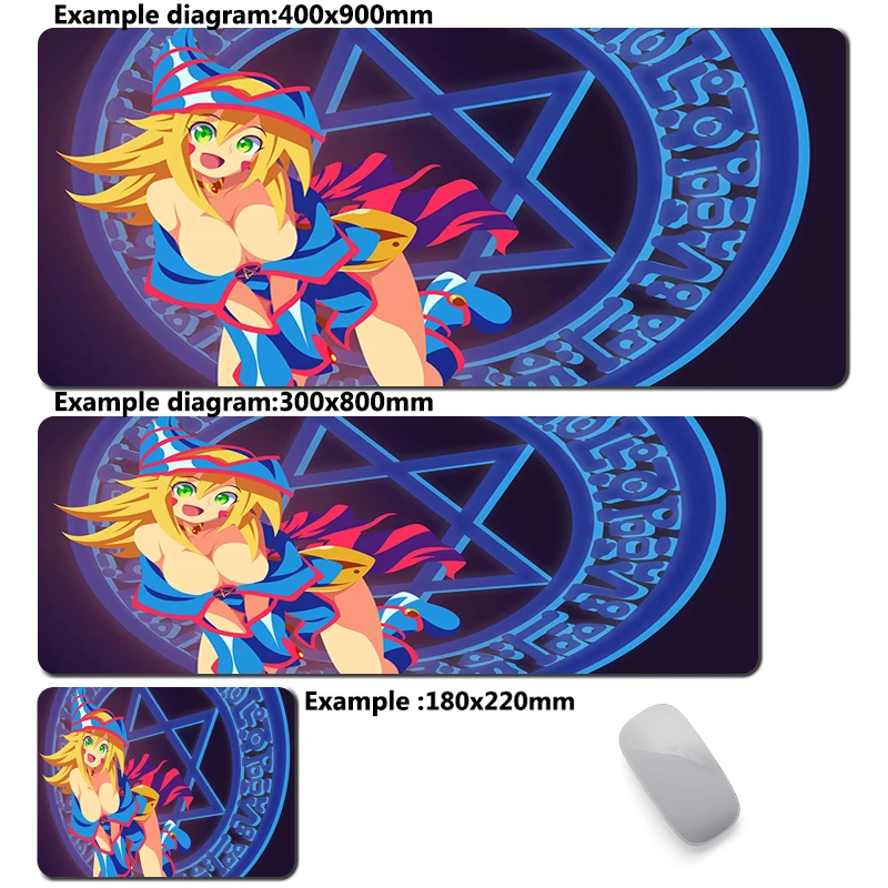 thumbnail image 1 of Alfombrilla de ratón Yu Gi Oh Dark Magician Girl, alfombrilla de ratón grande para Gamer, alfombrilla antideslizante, alfombra de oficina, accesorios de ordenador, alfombrillas, 1 of 5