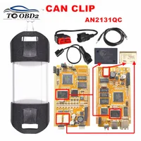 Golden Full Chip AN2131QC For Renault CAN CLIP Newest V220 Reprog V191 Car Diagnostic For Renault Pin Extractor 1