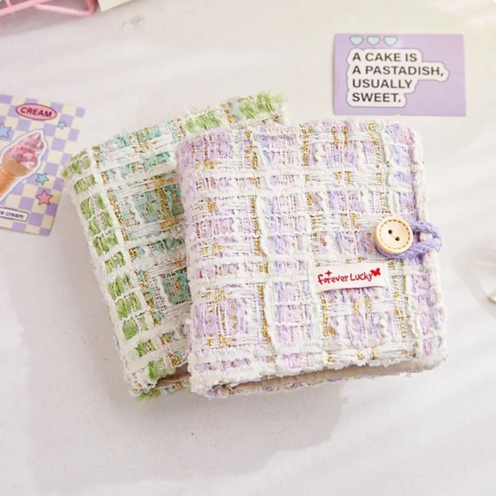 New PP Card Book Fabric Gift Photo Collect Book Mini Office Supplies Loose-leaf album